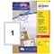Avery L7167-100 Laser Labels, 1 Per Sheet, 199.6x289.1mm, White, 100 Labels