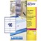 Avery L7562-25 Laser Labels, 16 Per Sheet, 99x34mm, Clear, 400 Labels