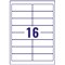 Avery L7562-25 Laser Labels, 16 Per Sheet, 99x34mm, Clear, 400 Labels