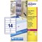 Avery L7563-25 Laser Labels, 14 Per Sheet, 99.1x38.1mm,Clear, 350 Labels