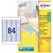 Avery L7656-25 Laser Media Labels for 35mm Film Slides, 84 per Sheet, 46.0x11.1mm, 2100 Labels