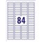 Avery L7656-25 Laser Media Labels for 35mm Film Slides, 84 per Sheet, 46.0x11.1mm, 2100 Labels