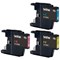 Brother LC1240RBWBP Inkjet Cartridge Rainbow Pack - Cyan, Magenta and Yellow (3 Cartridges)