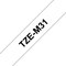 Brother P-Touch TZe-M31 Label Tape, Black on Clear Matte, 12mmx8m