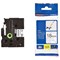 Brother P-Touch TZe-FX241 Label Tape, Black on White, 18mmx8m