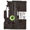 Brother P-Touch TZe-FX241 Label Tape, Black on White, 18mmx8m