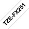Brother P-Touch TZe-FX251 Flexible ID Label Tape, Black on White, 24mmx8m