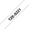 Brother P-Touch TZe-S221 Strong Adhesive Label Tape, Black on White, 9mmx8m