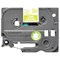 Brother P-Touch TZe-MQG35 Label Tape, White on Lime Green, 12mmx5m