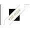 Brother P-Touch TZe-R234 Label Tape, Gold On White, 12mmx4m