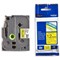Brother P-Touch TZe-631 Label Tape, Black on Yellow, 12mmx8m