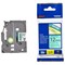 Brother P-Touch TZe Lam Tape Cassette 12mm x 8m Black on Green Tape TZE731