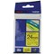 Brother P-Touch TZe-651 Label Tape, Black on Yellow, 24mmx8m