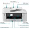 Brother MFC-J6540DW A3 Wireless All-In-One Colour Inkjet Printer, White