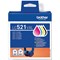 Brother LC521VAL Ink Cartridge CMYK Value Pack LC521VAL