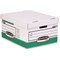 Bankers Box Storage Boxes, Green & White, Pack of 10