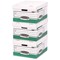 Bankers Box Storage Boxes, Green & White, Pack of 10