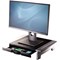 Fellowes Office Suites Monitor Stand with Drawer, Adjustable Height, Black and Silver