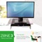 Fellowes Office Suites Monitor Stand with Drawer, Adjustable Height, Black and Silver