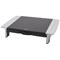 Fellowes Office Suites Monitor Stand with Drawer, Adjustable Height, Black and Silver