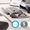 Fellowes Memory Foam Mouse Mat, With Wrist Rest, Silver and Black