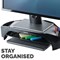 Fellowes Smart Suites Monitor Stand Plus with Tray, Adjustable Height, Black