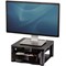 Fellowes Premium Monitor Stand Plus with Drawer and Copyholder, Adjustable Height, Black