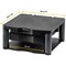 Fellowes Premium Monitor Stand Plus with Drawer and Copyholder, Adjustable Height, Black