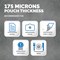 Fellowes Protect A4 Laminating Pouches, 350 Microns, Glossy, Pack of 100
