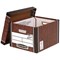 Bankers Box Premium Presto Classic Box, Woodgrain, Pack of 5