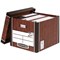 Bankers Box Premium Presto Tall Storage Box, Woodgrain, Pack of 5