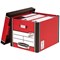 Bankers Box Premium Presto Tall Storage Box, Red, Pack of 5