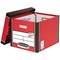 Bankers Box Premium Presto Tall Storage Box, Red, Pack of 5