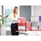 Bankers Box Premium Presto Tall Storage Box, Red, Pack of 5