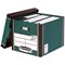 Bankers Box Premium Presto Tall Storage Box, Green, Pack of 5