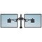 Fellowes Professional Series Deskclamped Dual Monitor Arm, Adjustable Height, Black