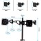 Fellowes Professional Series Deskclamped Dual Monitor Arm, Adjustable Height, Black