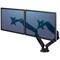 Fellowes Platinum Series Deskclamped Dual Monitor Arm, Adjustable Height, Black