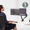 Fellowes Platinum Series Deskclamped Dual Monitor Arm, Adjustable Height, Black