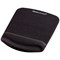 Fellowes Plush Touch Foam Microban Mouse Mat, With Wrist Rest, Black