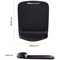 Fellowes Plush Touch Foam Microban Mouse Mat, With Wrist Rest, Black