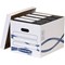 Bankers Box Basics Heavy Duty Standard Storage Box, White, Pack of 10