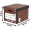 Bankers Box Premium 726 Archive Boxes, Woodgrain, Pack of 10