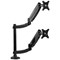 Fellowes Platinum Series Deskclamped Dual Stacking Monitor Arm, Adjustable Height, Black