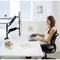 Fellowes Platinum Series Deskclamped Dual Stacking Monitor Arm, Adjustable Height, Black