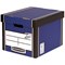 Bankers Box Premium Presto Tall Storage Box, Blue and White, Pack of 10