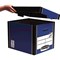 Bankers Box Premium Presto Tall Storage Box, Blue and White, Pack of 10