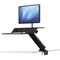 Fellowes Lotus Deskclamped Sit Stand Single Screen Workstation, Adjustable Height, Black