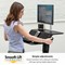 Fellowes Lotus Deskclamped Sit Stand Single Screen Workstation, Adjustable Height, Black