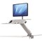 Fellowes Lotus Deskclamped Sit Stand Single Screen Workstation, Adjustable Height, White